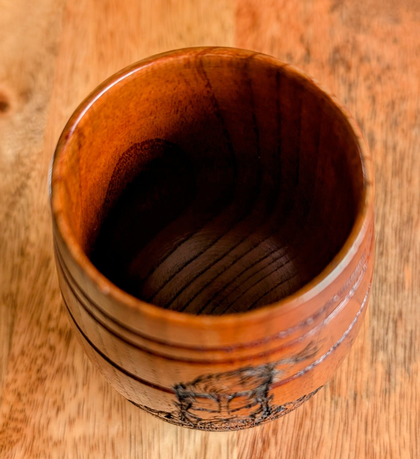 Viking Whiskey Barrel Goblet - Stylised with original artwork and laser engraved with outstanding detail.